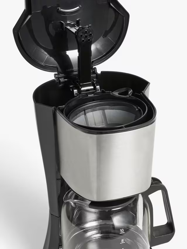 John Lewis Drip Coffee Machine, Black