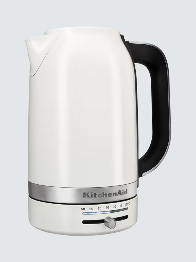 KitchenAid Variable Temperature Electric Kettle, 1.7L, Porcelain White