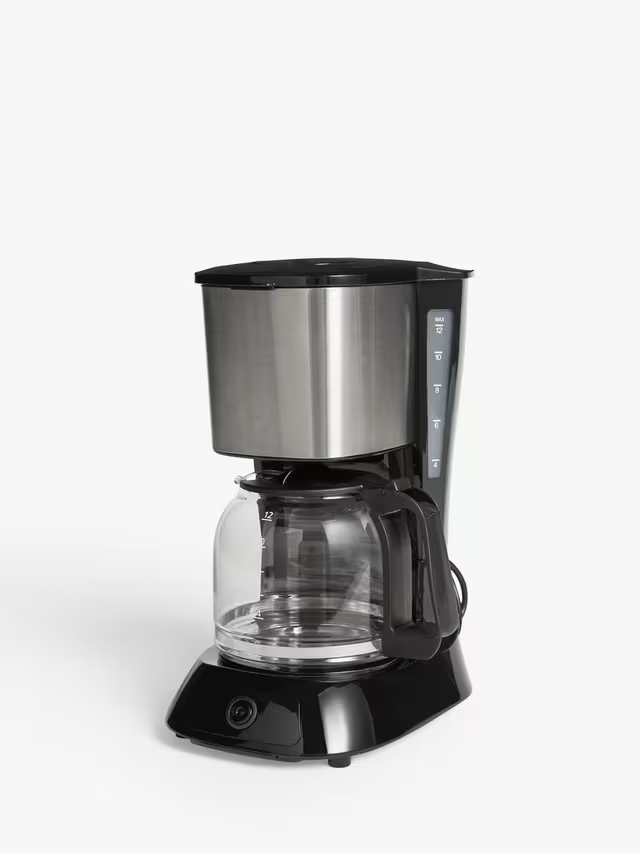 John Lewis Drip Coffee Machine, Black
